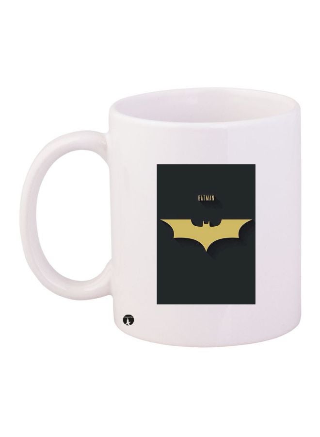 Cartoon Printed Coffee Mug White/Black/Yellow