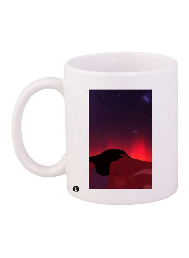 BP Cartoon Printed Coffee Mug White/Red/Black