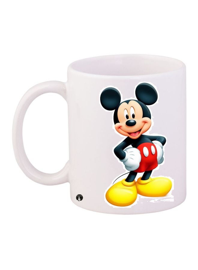 BP Mickey Mouse Printed Coffee Mug White/Red/Yellow