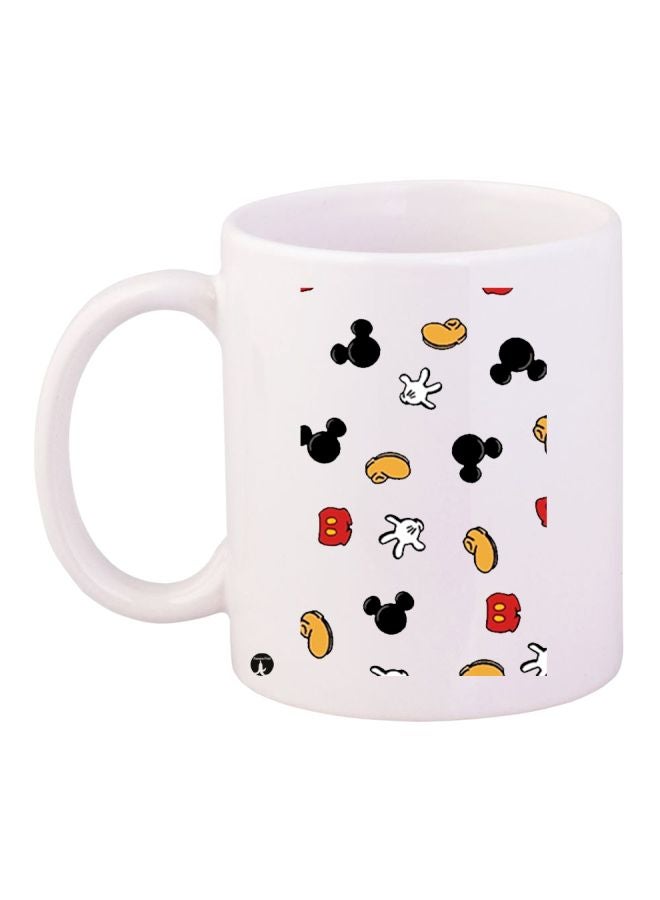 BP Mickey Mouse Printed Coffee Mug White/Black/Red