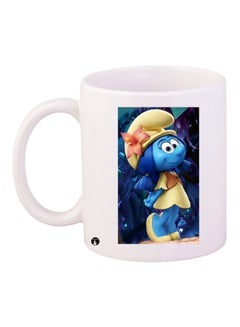 Smurfs Printed Coffee Mug White/Blue/Yellow