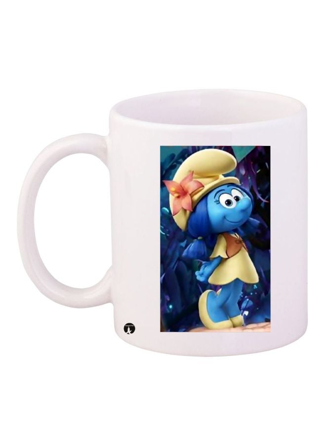 BP - Smurfs Printed Coffee Mug White/Blue/Yellow - Image 1