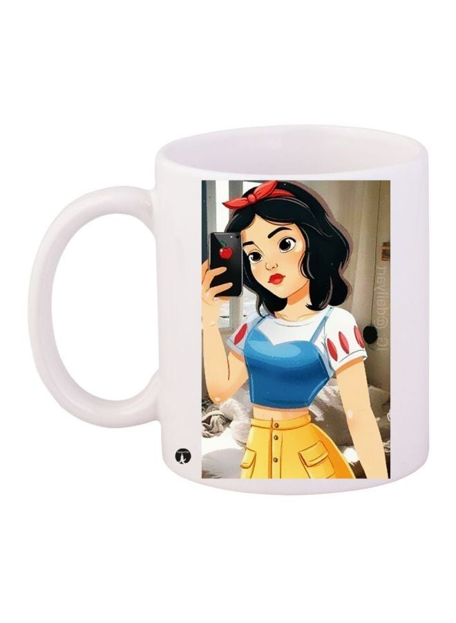 BP Girl Printed Coffee Mug White/Black/Blue