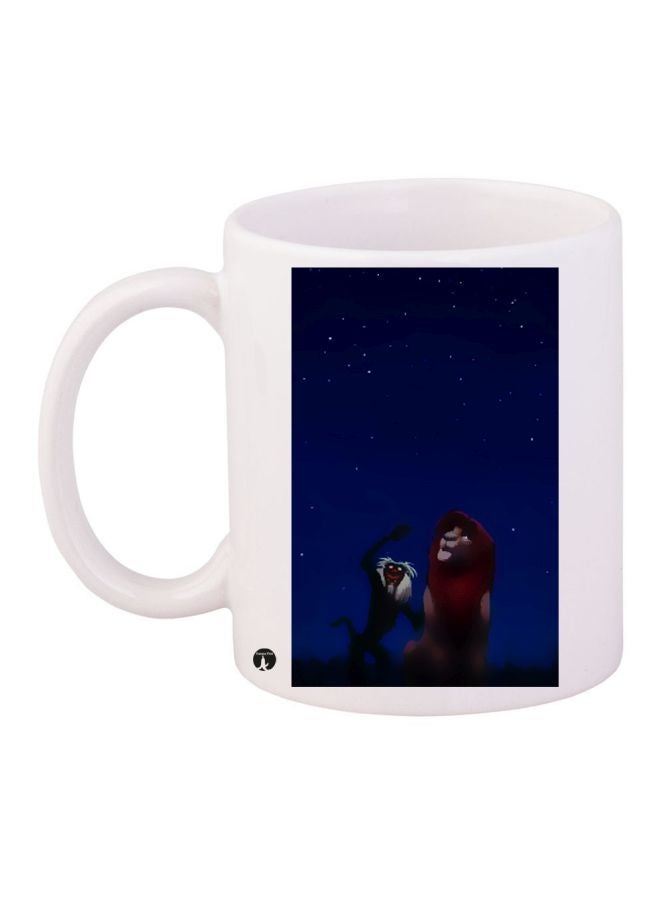 BP The Lion King Printed Coffee Mug White/Blue/Brown