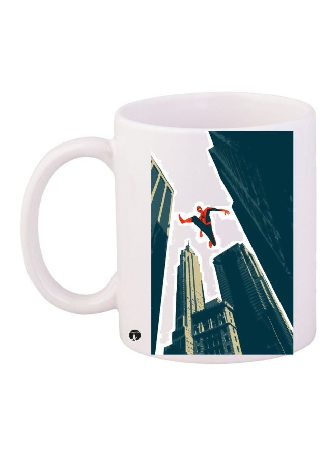 BP Spider Man Printed Coffee Mug White/Blue/Red
