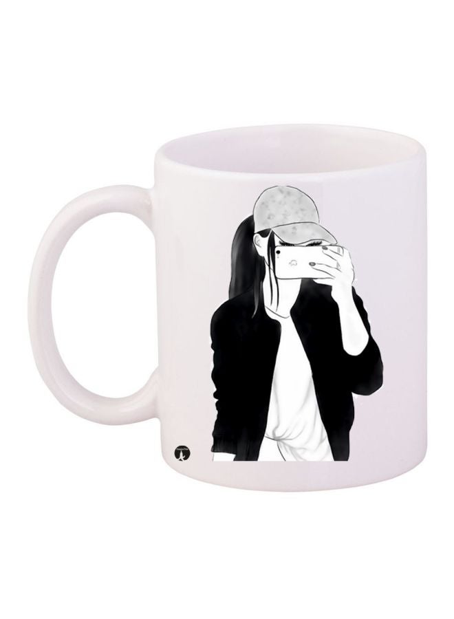 BP Girl Printed Coffee Mug White/Grey/Black