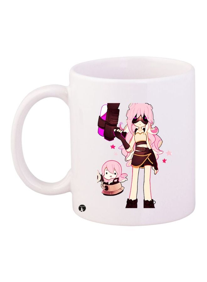 BP Anime Printed Coffee Mug White/Pink/Brown