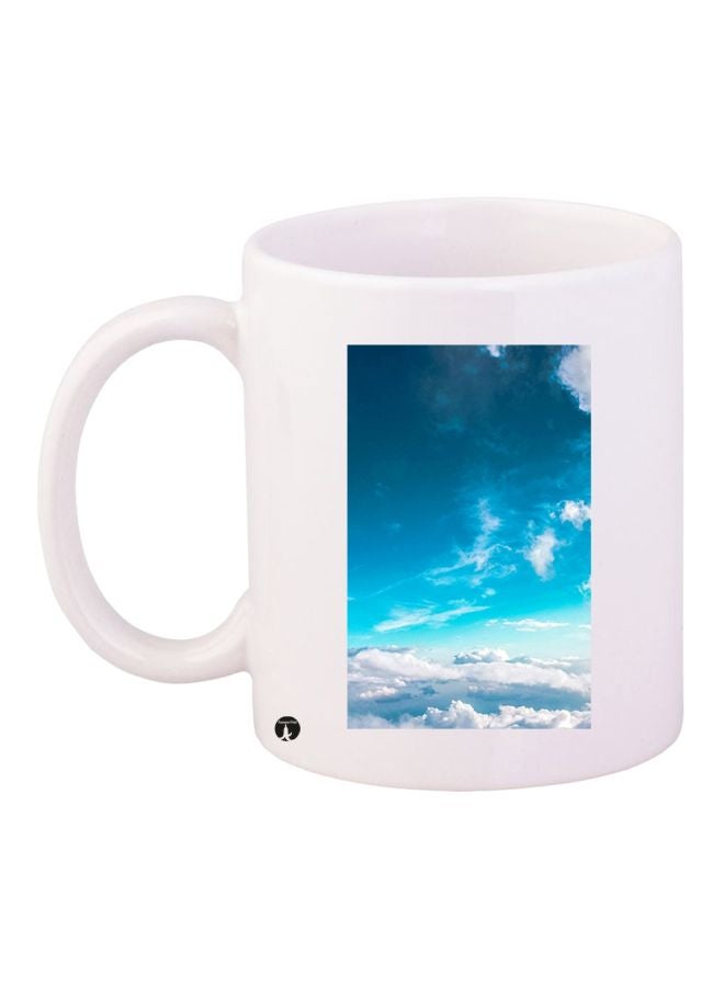 Sky Printed Coffee Mug White/Blue