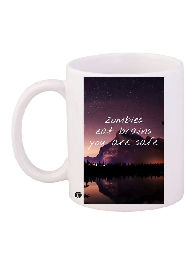 BP Quote Printed Coffee Mug White/Brown/Black