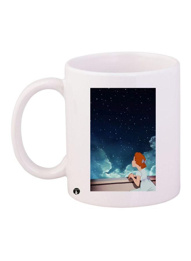 BP Girl Printed Coffee Mug White/Blue/Brown