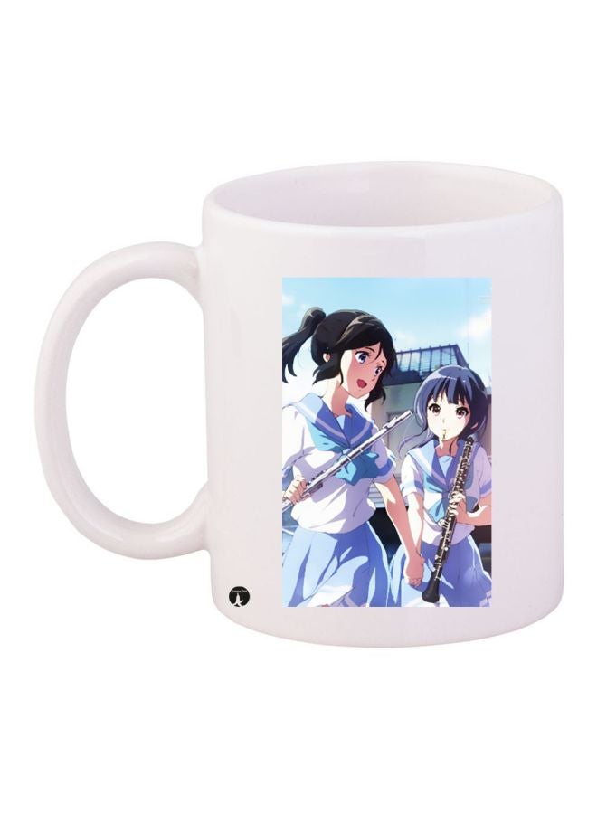 بي بي مج قهوة مطبوع عليه صورة رسوم متحركة أبيض/أزرق/أسود/أصفر