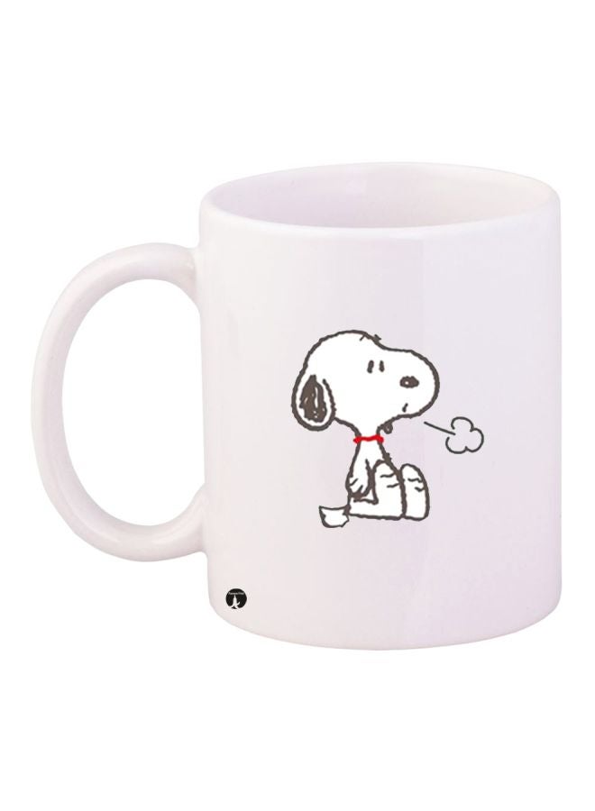 BP Snoopy Dog Printed Coffee Mug White/Black/Red