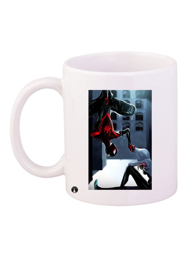 بي بي مج قهوة بطبعة على شكل سبايدرمان أبيض/أزرق/أحمر