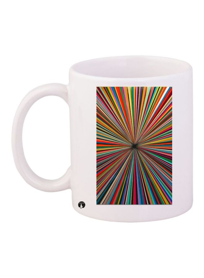 بي بي قدح قهوة مطبوع أبيض/أحمر/أصفر