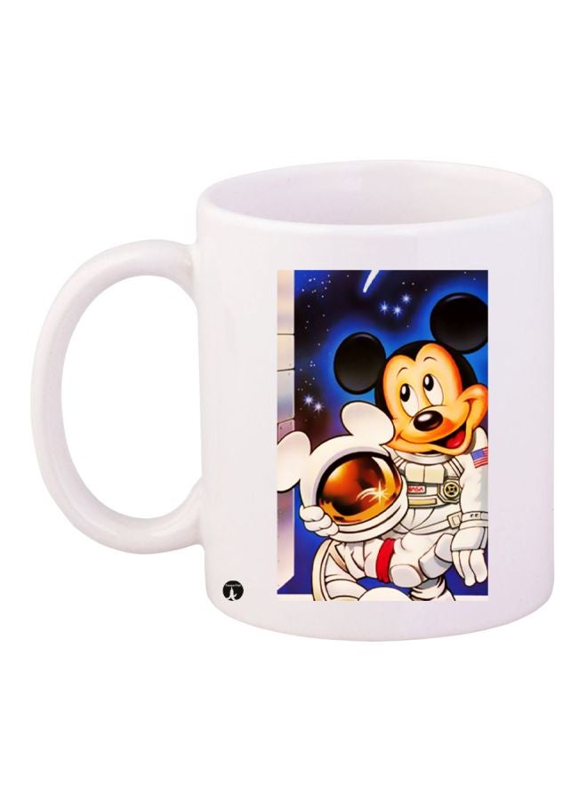 BP Mickey Mouse Printed Coffee Mug White/Black/Blue
