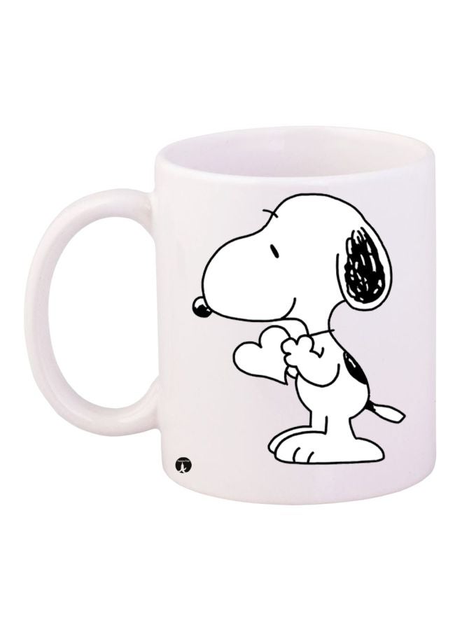 BP Snoopy Printed Coffee Mug White/Black