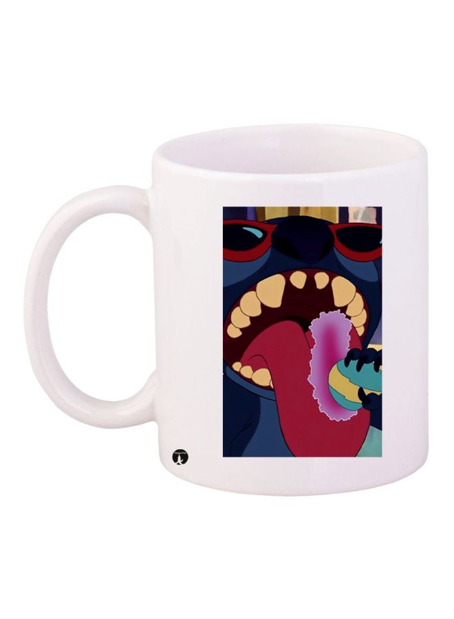 BP Cartoon Printed Coffee Mug White/Red/Blue