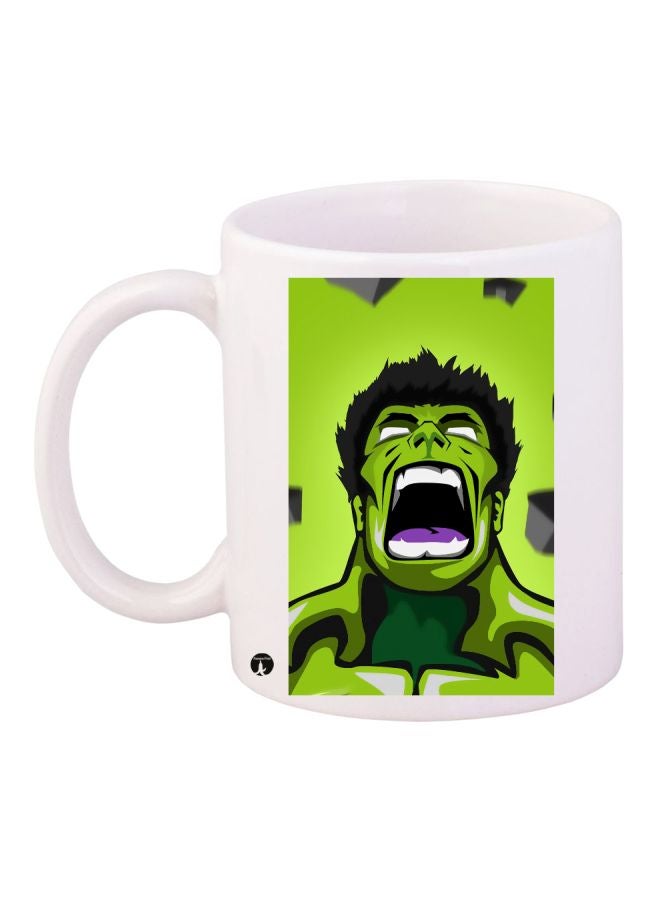 Hulk Printed Coffee Mug White/Green/Black