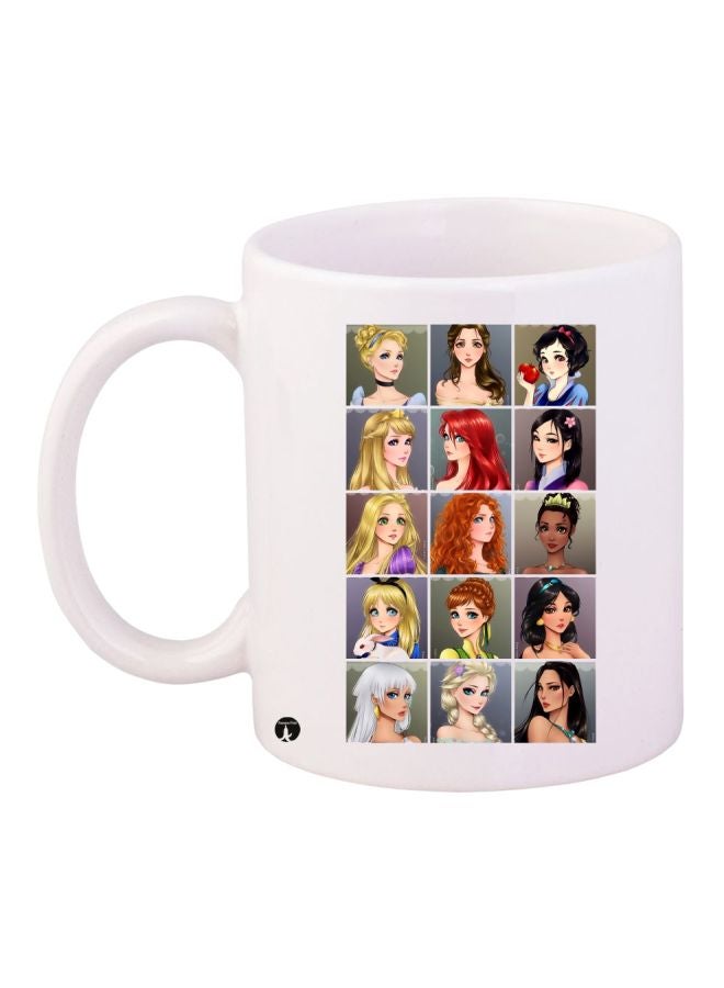 BP Disney Princess Printed Coffee Mug White/Red/Black