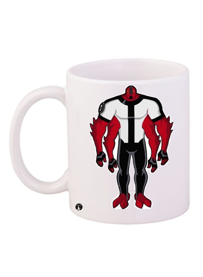 بي بي مج قهوة بطبعة شخصية كارتونية أبيض/أحمر/أسود