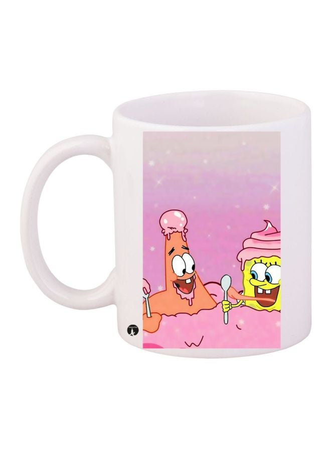 BP Printed Coffee Mug White/Pink/Yellow