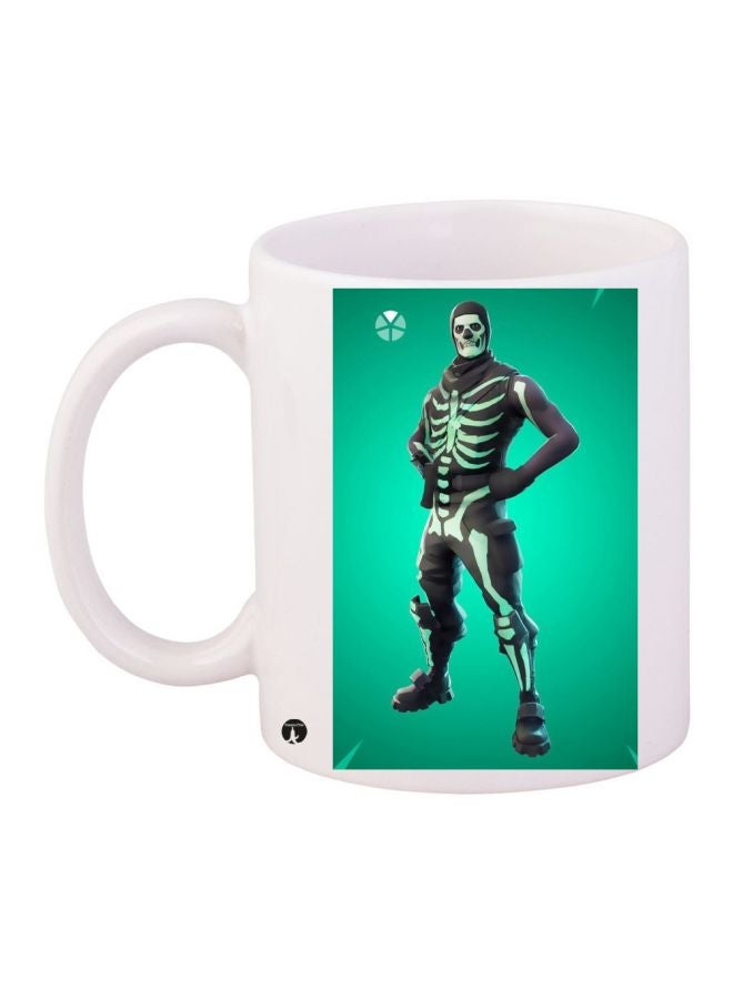 Printed Coffee Mug White/Green/Black