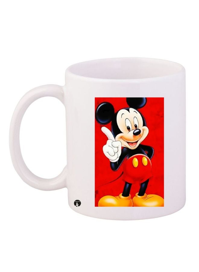 BP Mickey Mouse Printed Coffee Mug White/Red/Black 