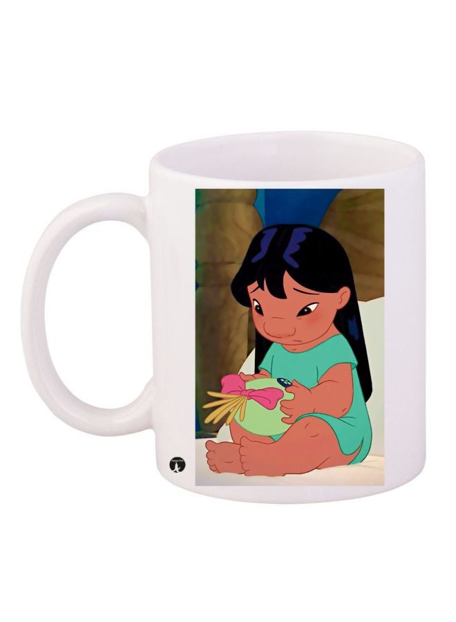 Cartoon Printed Coffee Mug White/Green/Black