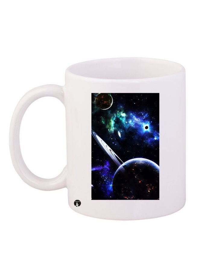 BP Solar System Printed Coffee Mug White/Blue/Green