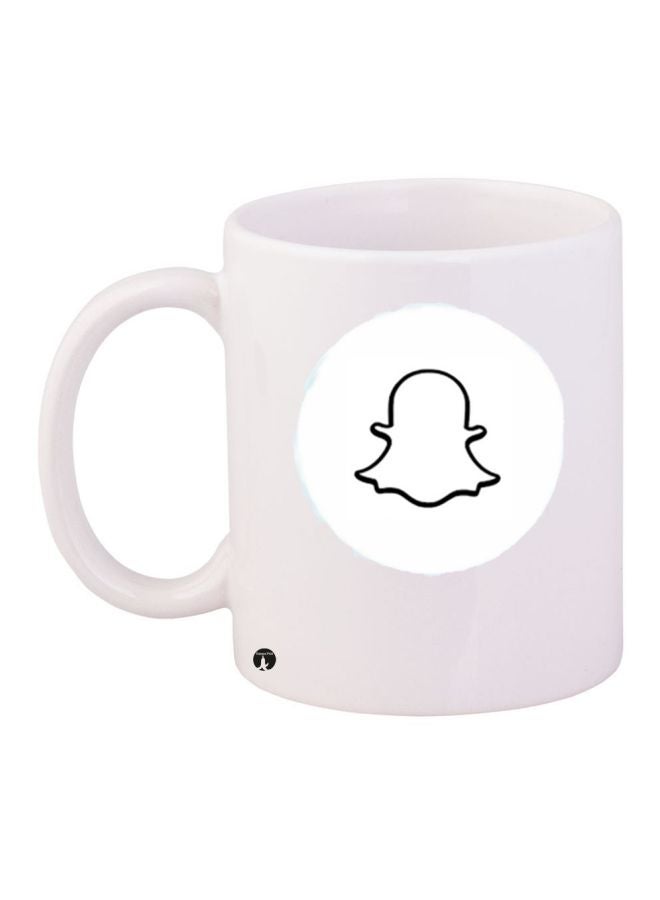 BP Snapchat Printed Coffee Mug White/Black