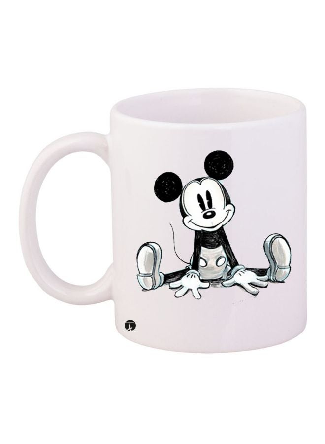 BP Mickey Mouse Printed Coffee Mug White/Black/Grey 