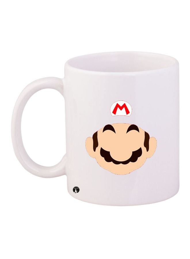 BP Super Mario Printed Coffee Mug White/Beige/Black