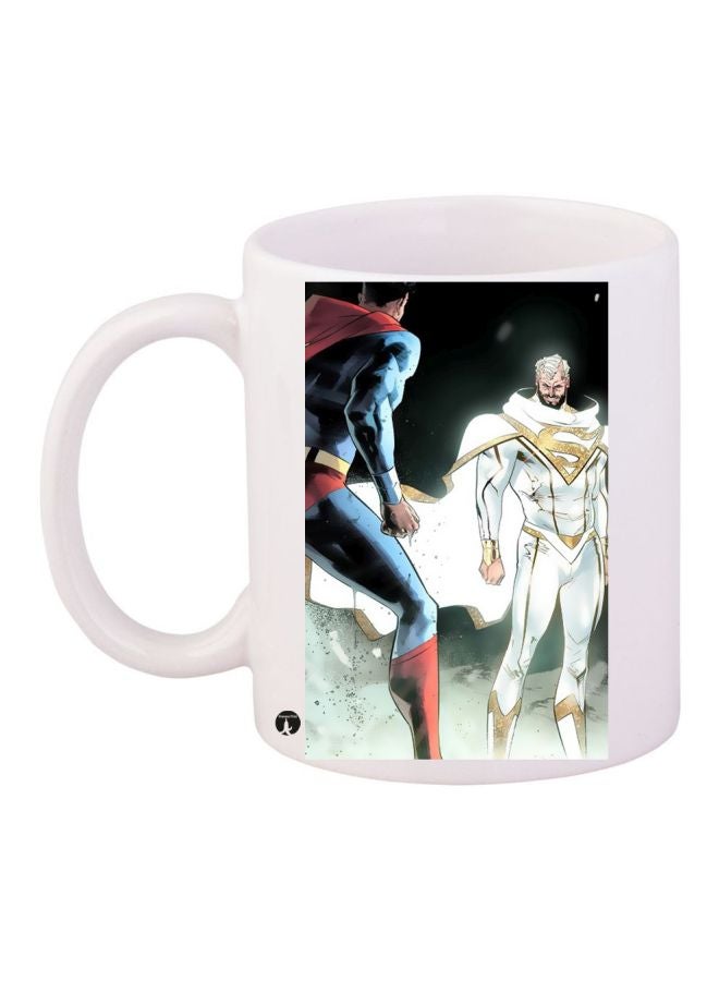 بي بي قدح قهوة بتصميم شخصية سوبرمان أبيض / أسود / أزرق