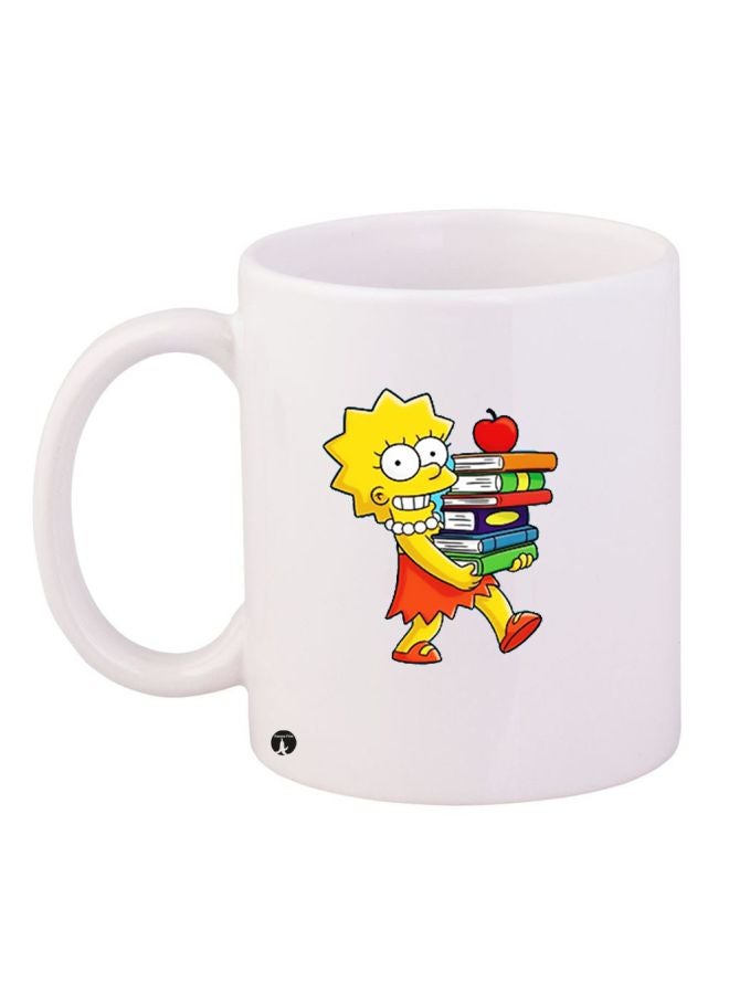 BP The Simpsons Printed Coffee Mug White/Yellow/Red