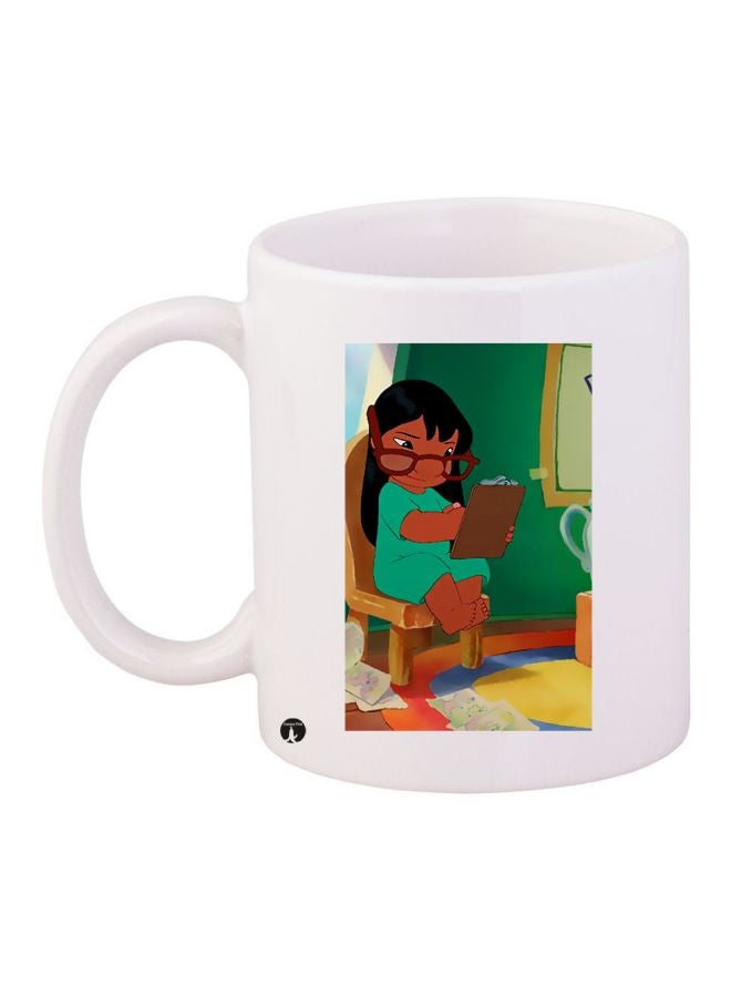 BP Lilo And Stitch Printed Coffee Mug White/Green/Brown