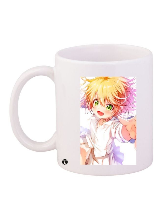 Cartoon Printed Coffee Mug White/Yellow/Pink