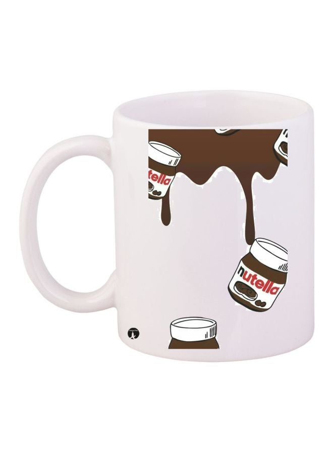 بي بي مج قهوة بطبعة نوتيلا أبيض/بني/أحمر