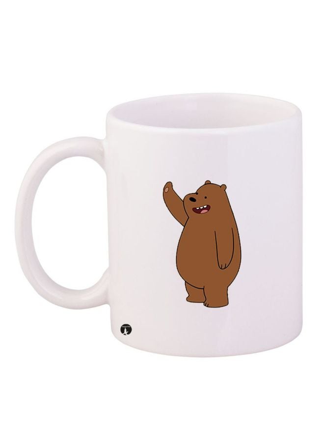 BP Bear Printed Coffee Mug White/Brown