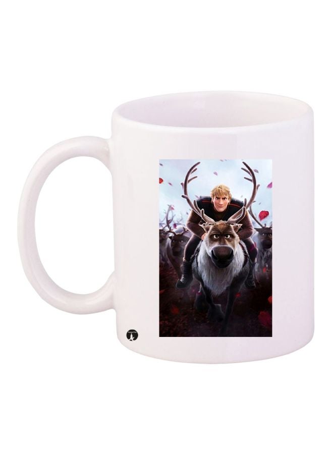 BP Cartoon Printed Coffee Mug White/Brown/Black