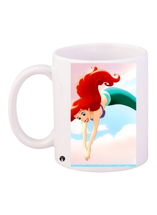 مج قهوة بطبعة مستوحاة من فيلم "The Little Mermaid" أبيض/أزرق/أحمر
