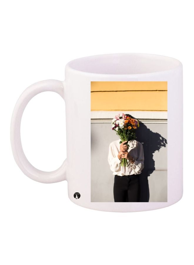BP Girl Printed Coffee Mug White/Grey/Yellow