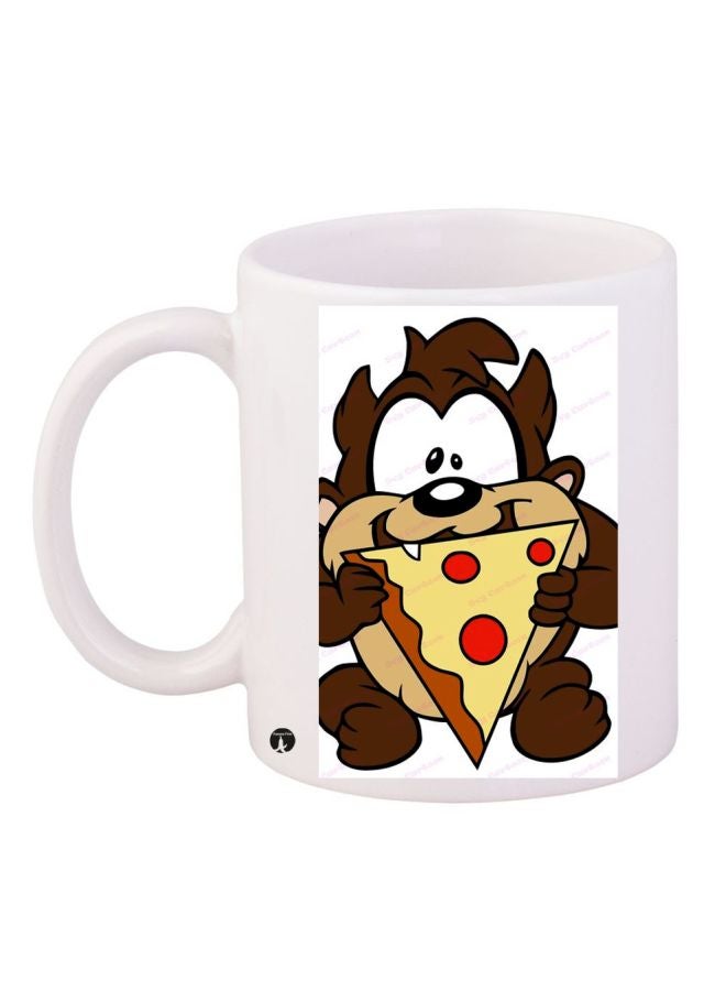 BP Tasmanian Devil Printed Coffee Mug White/Brown/Yellow