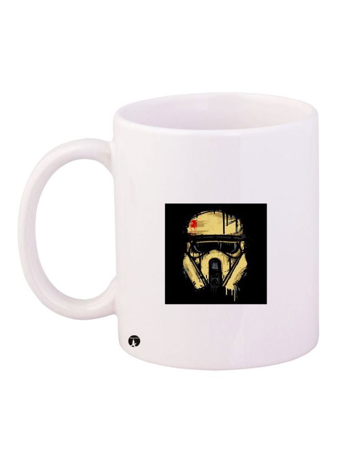 Cartoon Character Printed Coffee Mug White/Black/Yellow