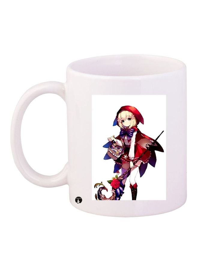 Cartoon Printed Coffee Mug White/Red/Blue