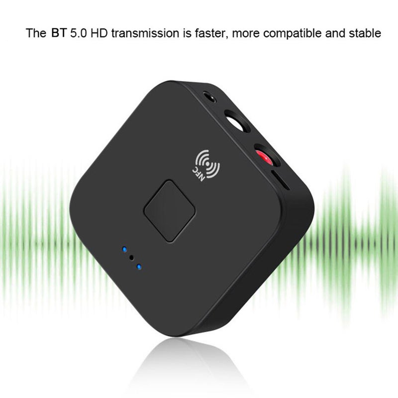 APT-X NFC CVC6.0 WB11 Bluetooth 5.0 Wireless Audio Receiver Adapter With Microphone AUX Out V7384_P Black  - Image 3