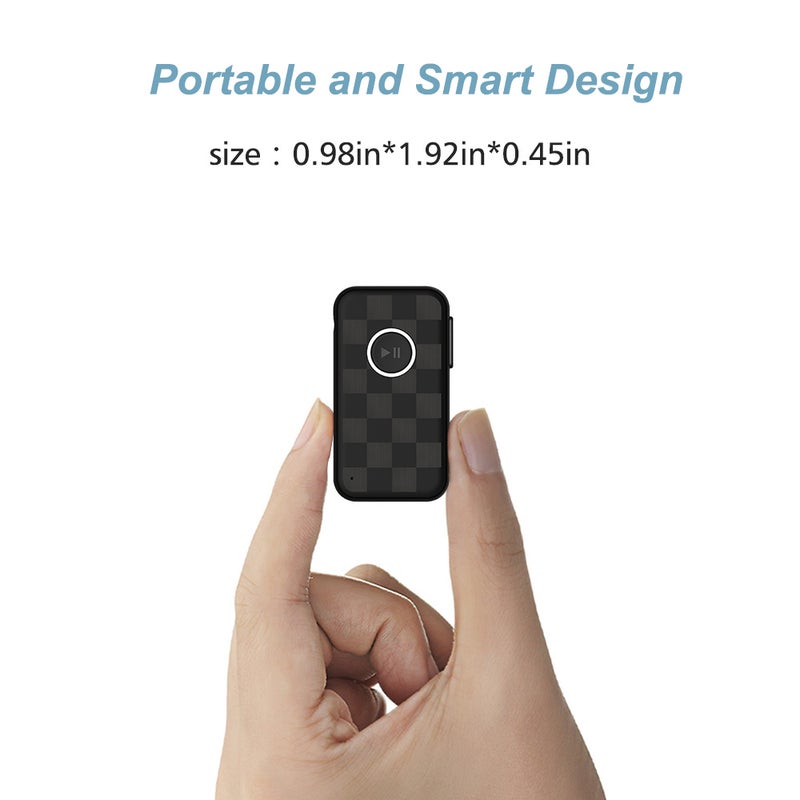 BT09B BT5.0 3.5mm AUX Portable Bluetooth Receiver Adapter Audio Player Hands-Free Car Kit V7366_P Black - Image 3