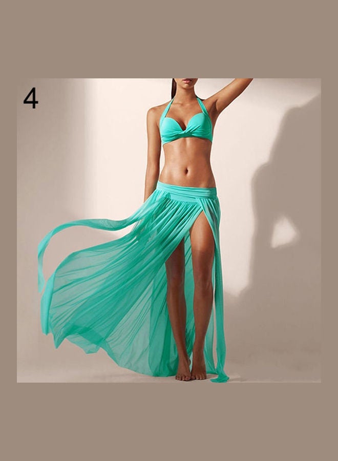 Women's Fashion Swimwear Bikini Cover-up Skirt Beach Tulle Beachwear Sky Blue  - Image 1