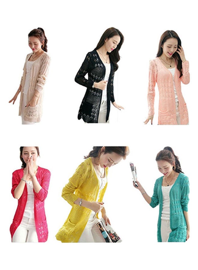 Generic - Korean Style Knitted Cardigan Red - Image 1