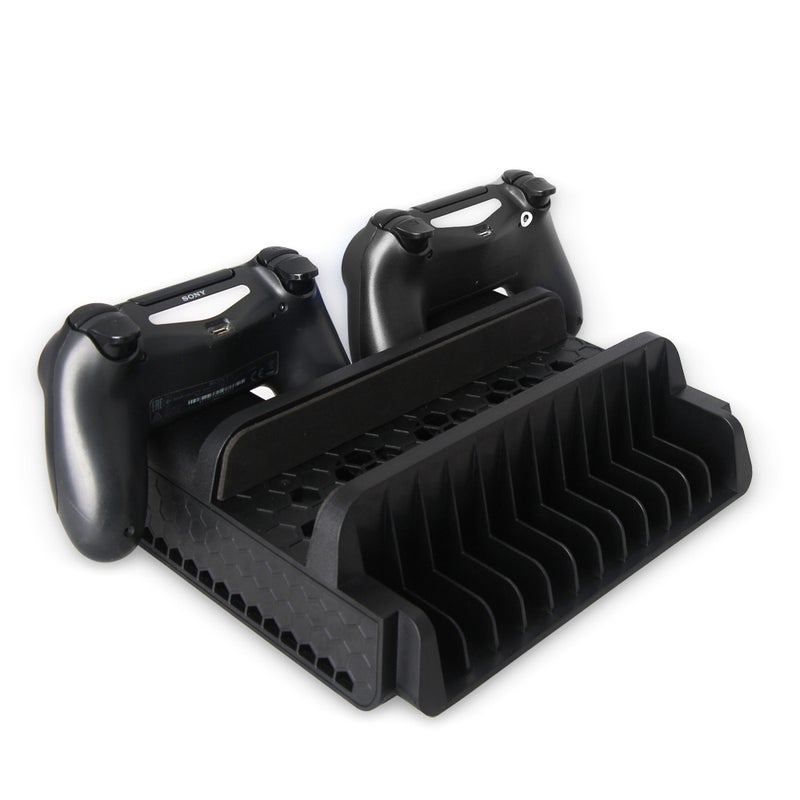 Generic - PS4 SLIM PRO Multifunctional Cooling Vertical Stand Black - Image 1