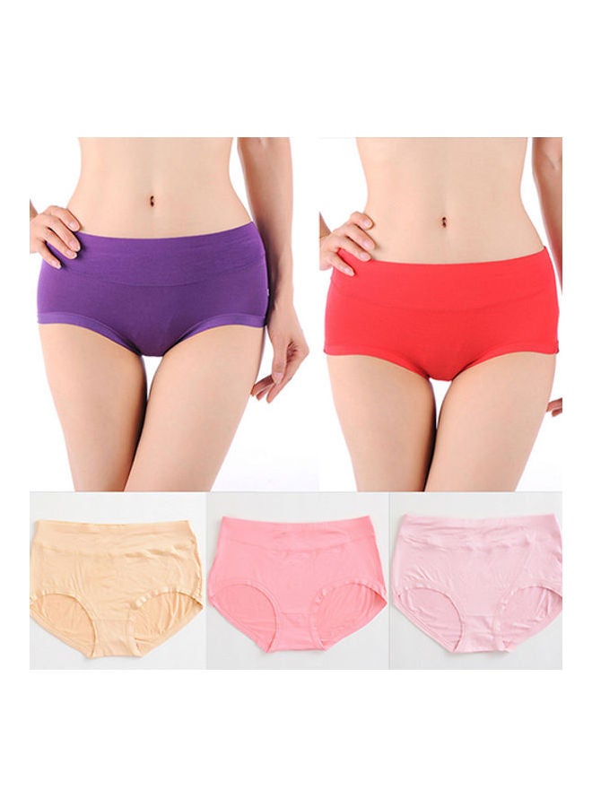 Women's Fashion Bamboo Fiber Antibacterial Underwear Set Pink - Image 2